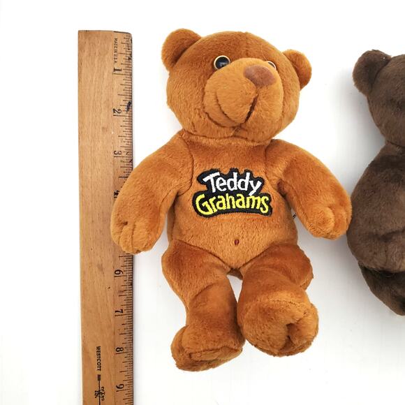 Vtg Plush Teddy Graham Bears Chunky & Chocolate Spicey Cinnamon 8" Collectible - Picture 9 of 11
